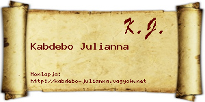 Kabdebo Julianna névjegykártya